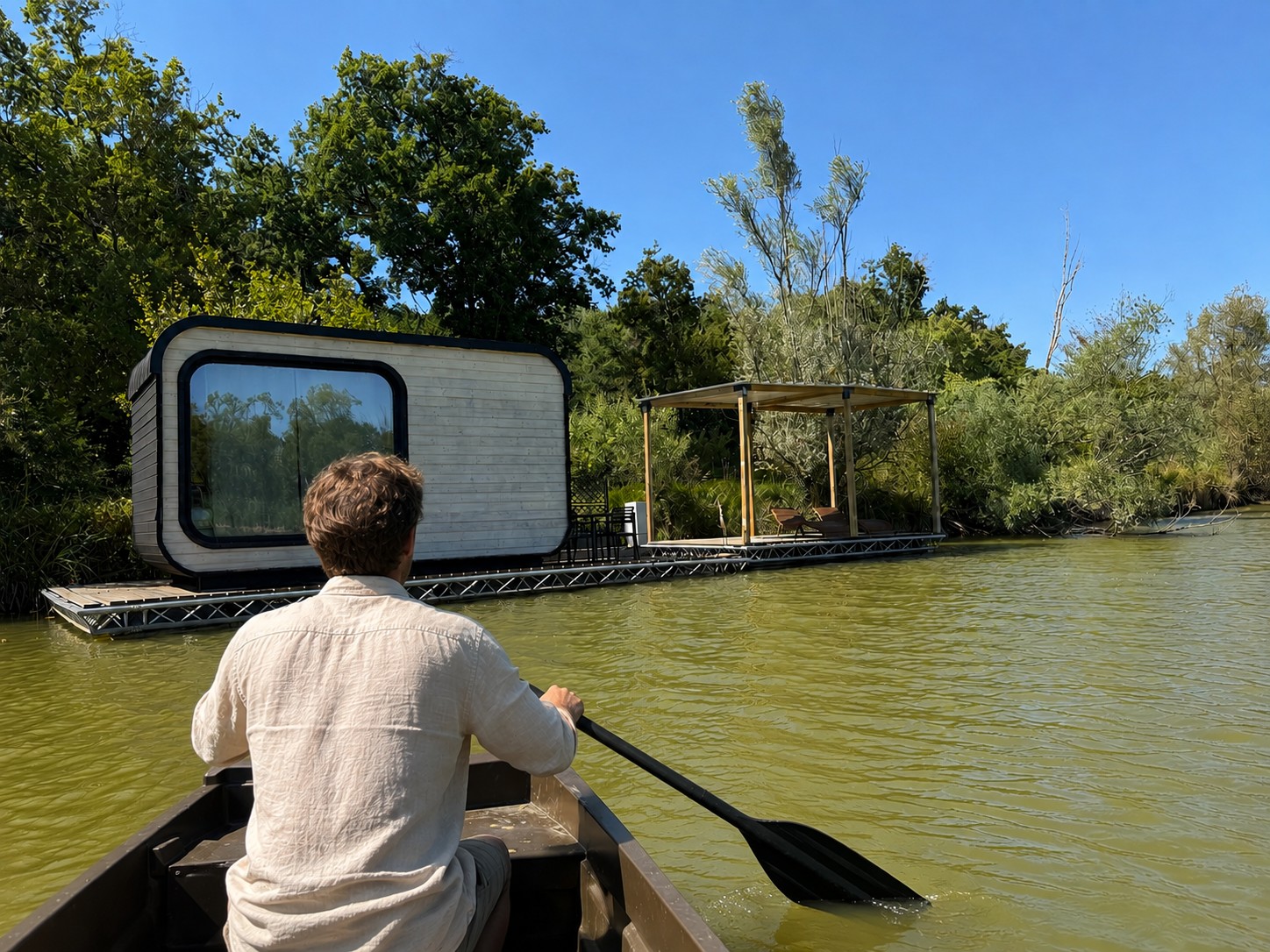 Cabane H�ron, cabane flottante