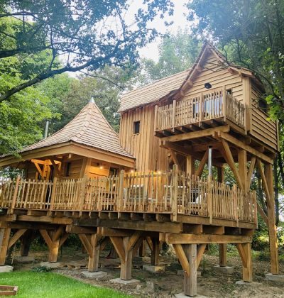 La Belle Verte, lodge sur pilotis avec bain finlandais priv�